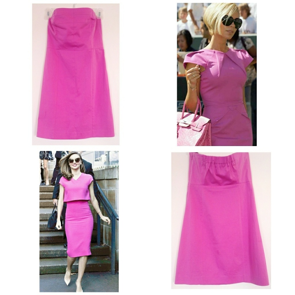 2000s Y2K Theory Claira Pink Strapless Mini Sheath Dress 0